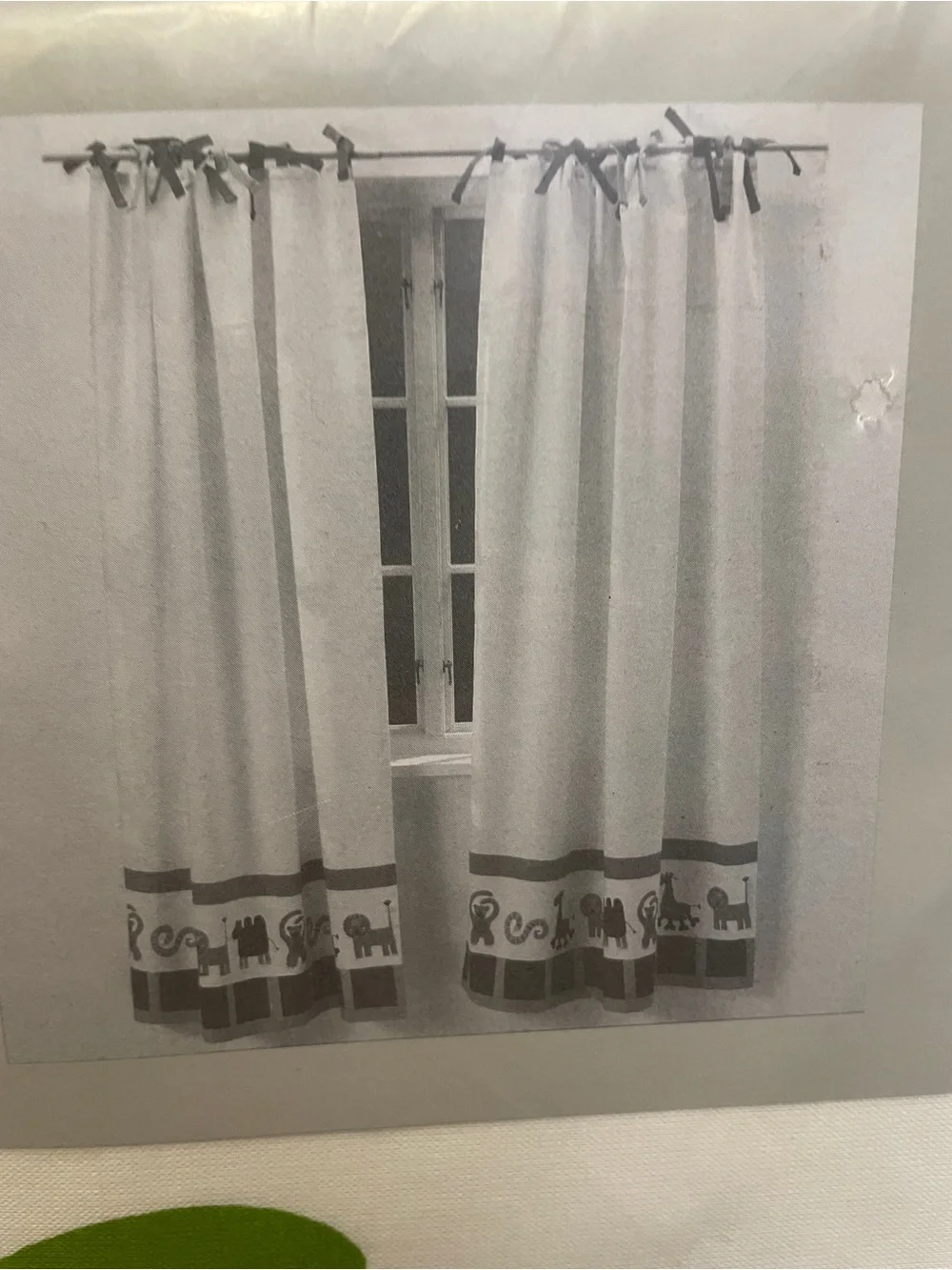 IKEA Barnslig Djur Kids Curtain 2 window Panel - Colorful Animal Print